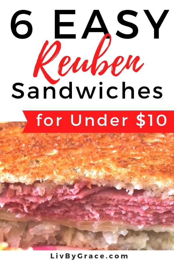 6 Easy Reuben Sandwiches for Under $10 | reuben sandwiches | sandwiches | easy suppers | quick dinners | meals on a budget | #easydinnerrecipes #easysupperideas #cheapmeals #budgetfriendlymeals