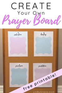 DIY Quick and Easy Prayer Board (FREE printable!) - Liv By Grace