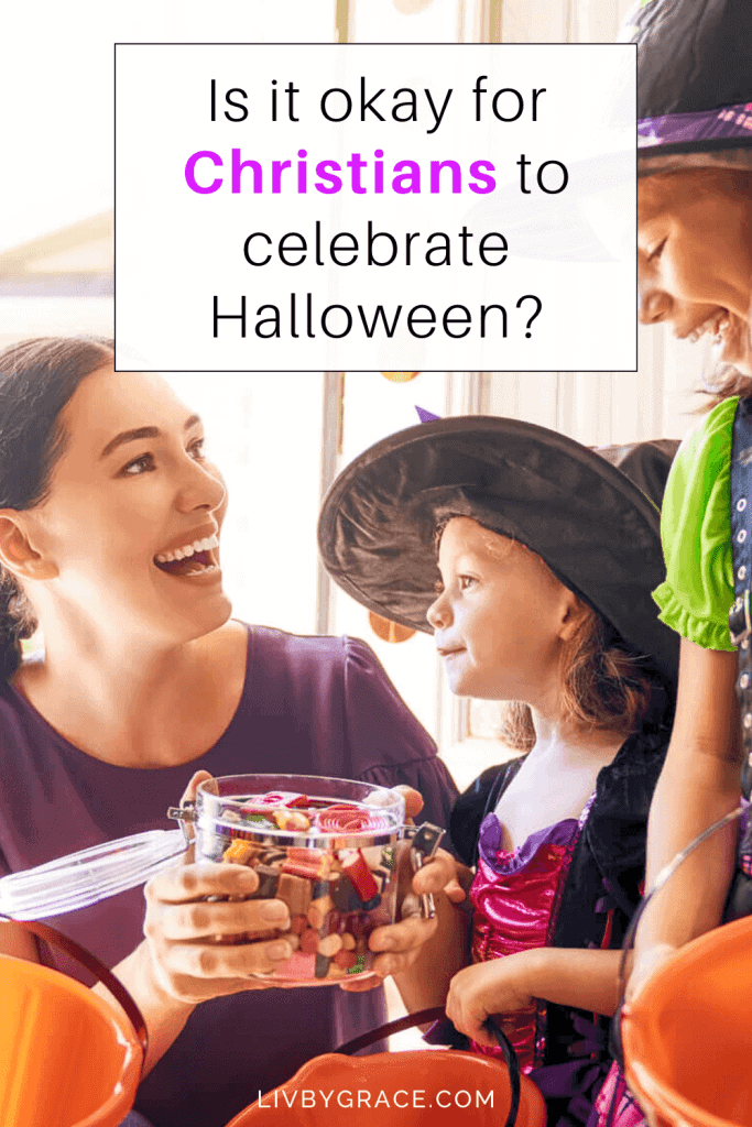 Image of trick-or-treaters titled is it okay for Christians to celebrate Halloween